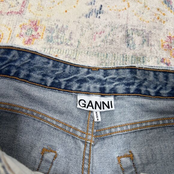 GANNI Denim High Waisted Shorts - Picture 4 of 7